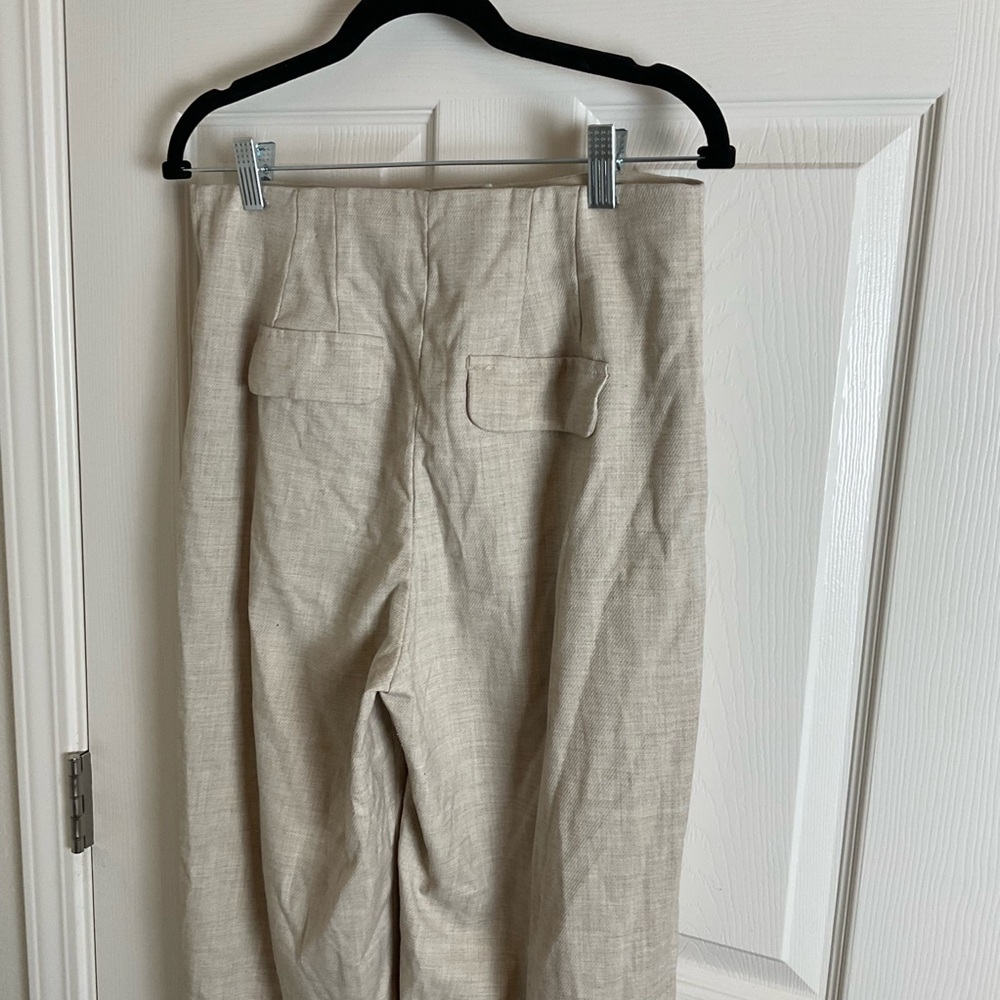 Women's classic beige trousers from H&M. High waist size 10 - Picture 8 of 11